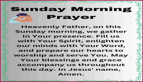 Unlock The Power Of Sunday Morning Prayer Images: Discoveries And Insights